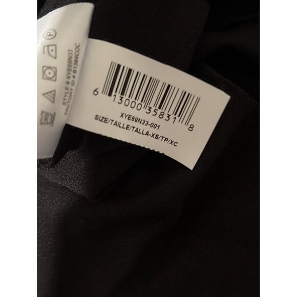 BCBGeneration Party Dress XS Black V-Neck Flutter Sleeve Mini Cocktail NEW NWT - Picture 9 of 9